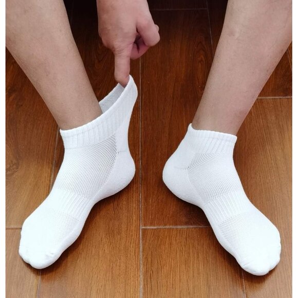 🆕Women White Cotton Athletic Socks 4/6 Pairs Anti-Blister Running Tennis - Picture 2 of 7